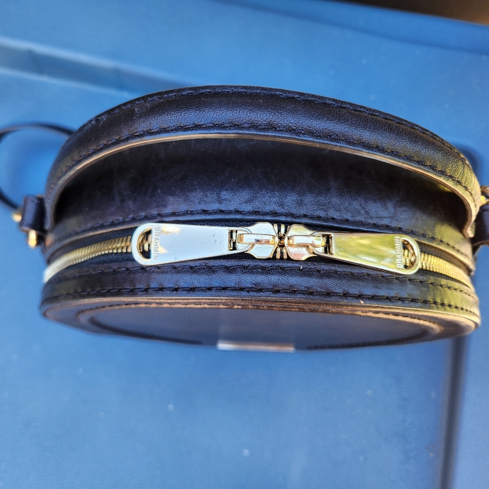 Brahmin Black Round Leather Crossbody Bag - Picture 5 of 9